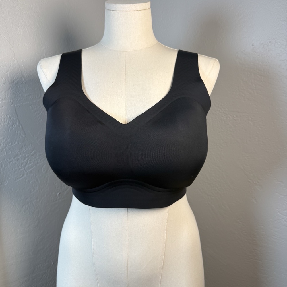 Soft Intention Black Jelly Bra Wireless Seamless Bralette Plus Size 3XL NWT